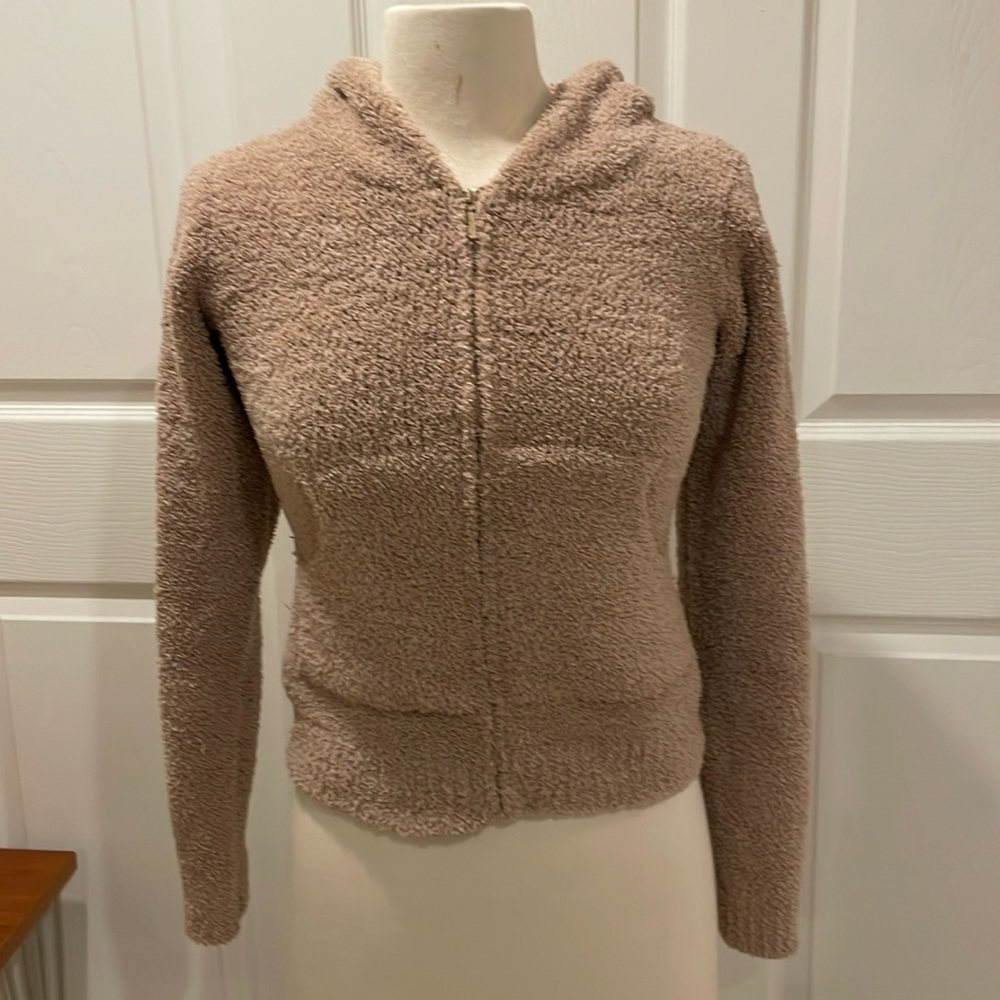 Barefoot Dreams CozyChic Zip-up Hoodie Camel XS Like New